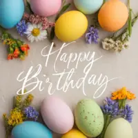 Glückwünsche zum Geburtstag an Ostern