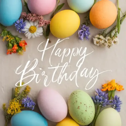 Glückwünsche zum Geburtstag an Ostern